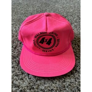 Walnut Grove Iowa 4x4 SnapBack Flat Brim Hat Neon Pink Iowa K-Products USA MADE